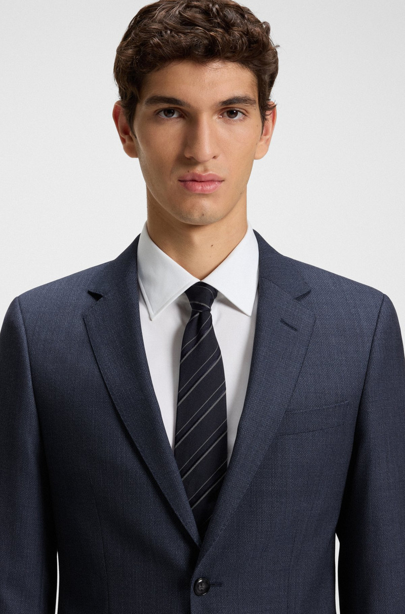 TWO-PIECE SLIM-FIT SUIT IN PATTERNED STRETCH WOOL 4