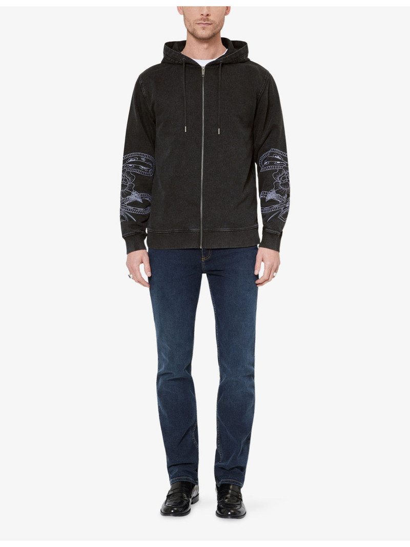 The Kooples Hooded Zip-Up Cotton Sweatshirt outlook