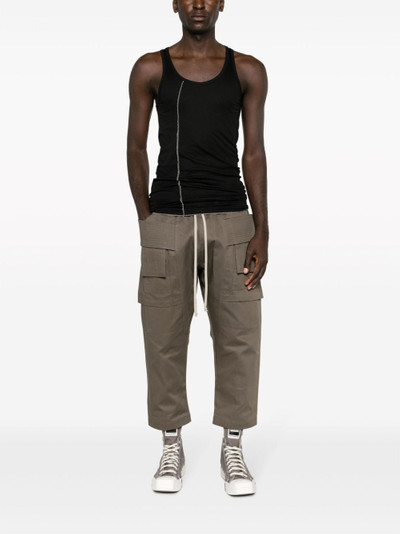 Rick Owens DRKSHDW cropped-leg cotton cargo trousers outlook