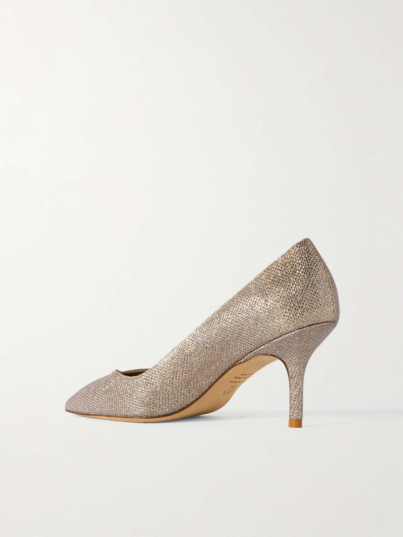 Eva glittered satin point-toe pumps - 3