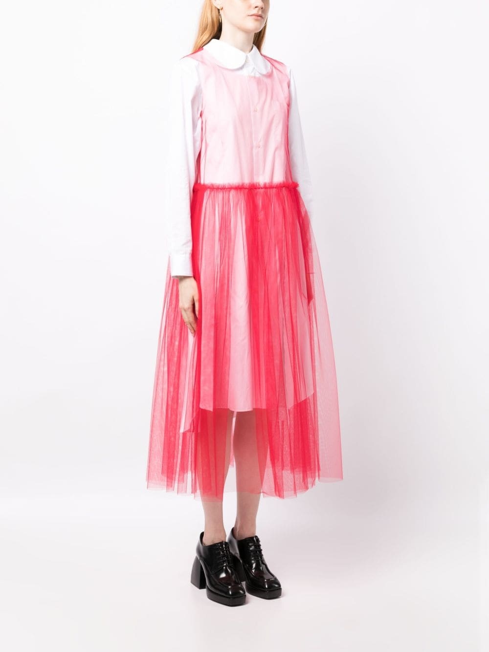 round-neck sleeveless midi dress - 3
