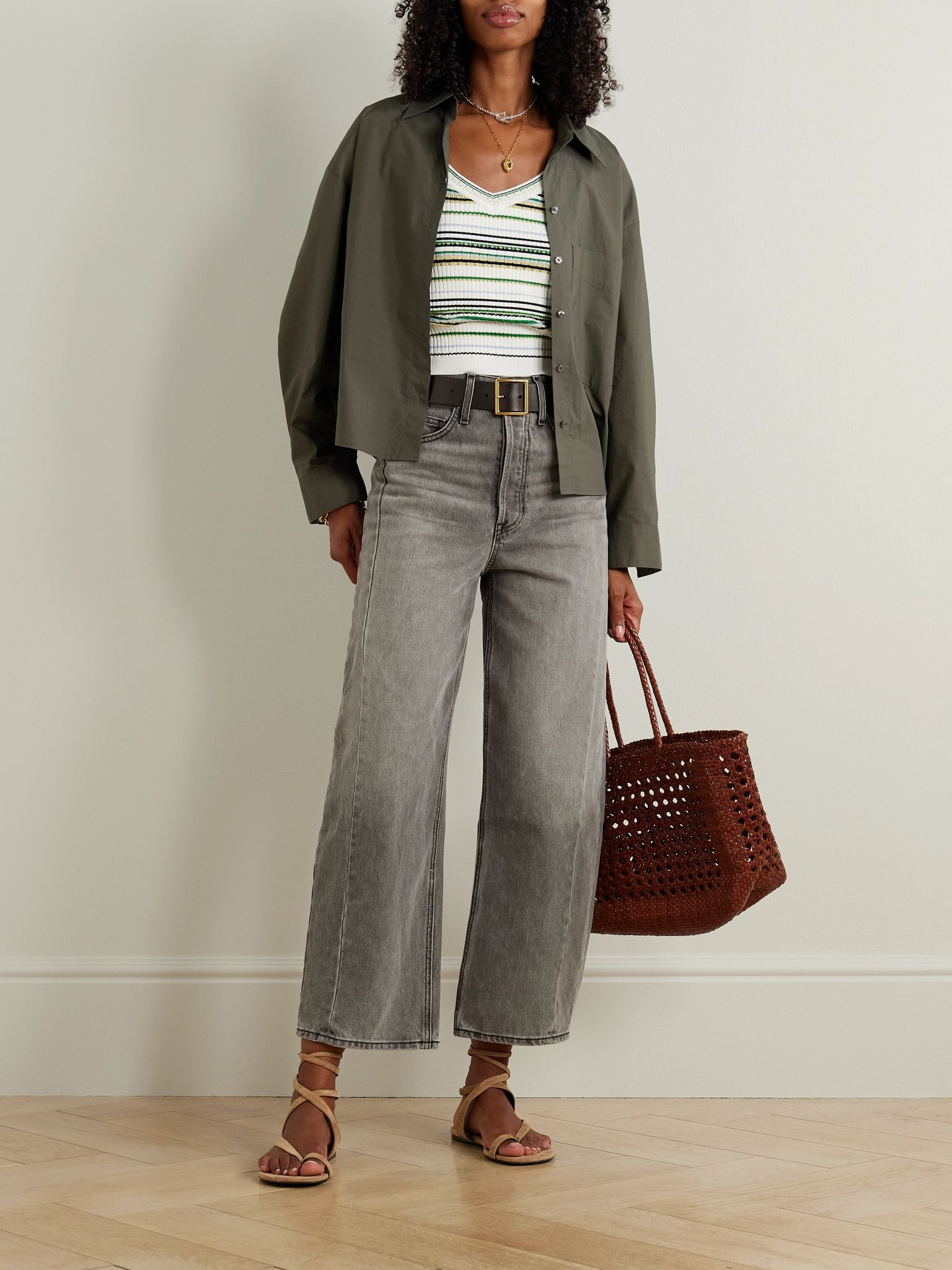 Ryder high-rise barrel-leg jeans Gray - 2