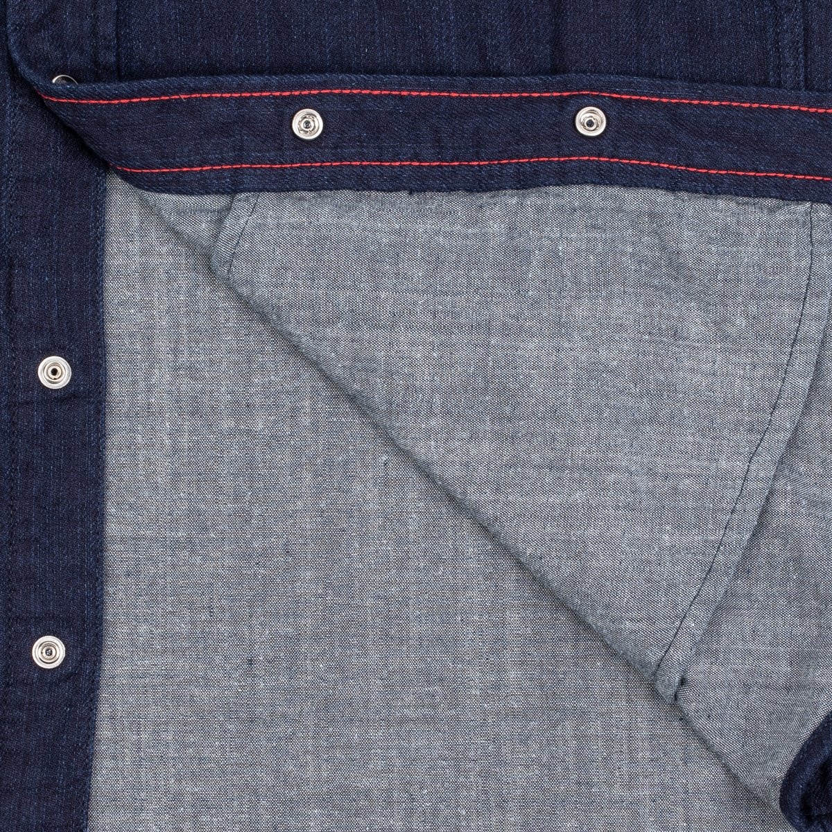 IHSH-347-IND 10oz Double Cloth Denim CPO Shirt - Indigo - 14