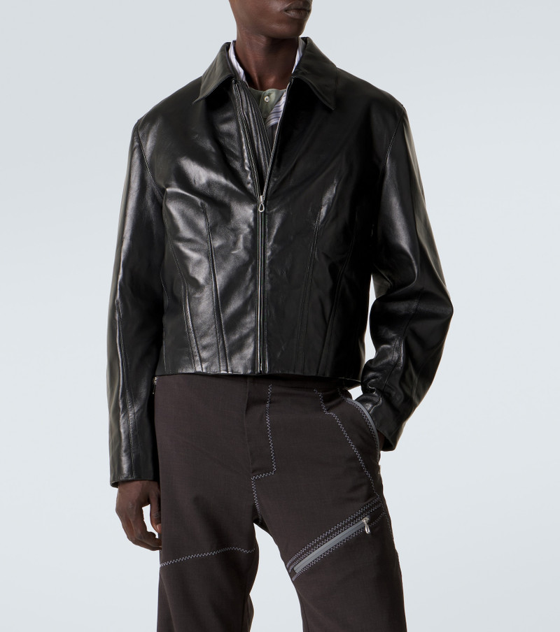Kiko Kostadinov Lur leather jacket outlook