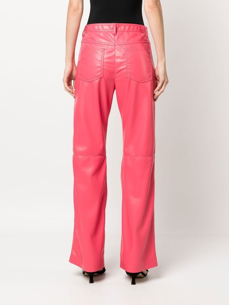 faux-leather straight-leg trousers 4