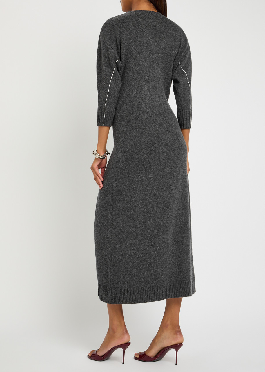 Rabanne Wool and Cashmere-blend Midi Jumper Dress - 3