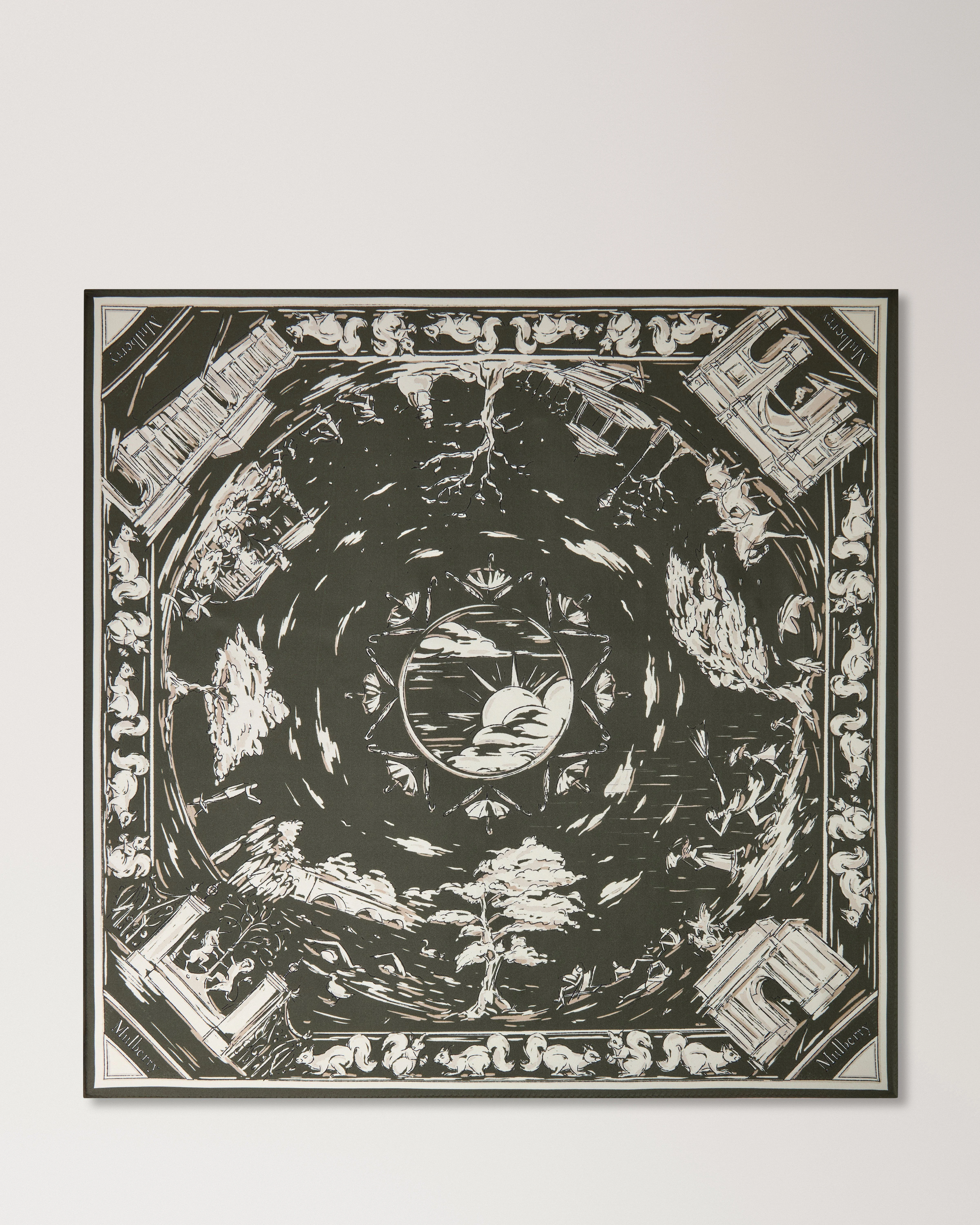 Square Scarf - British Park
Juniper Green Silk Twill - 1