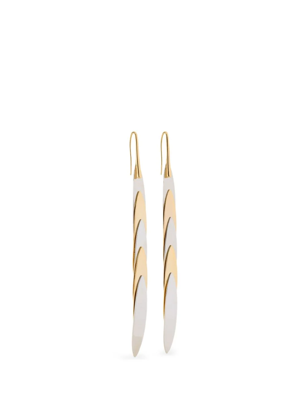 Long Feather drop earrings - 1
