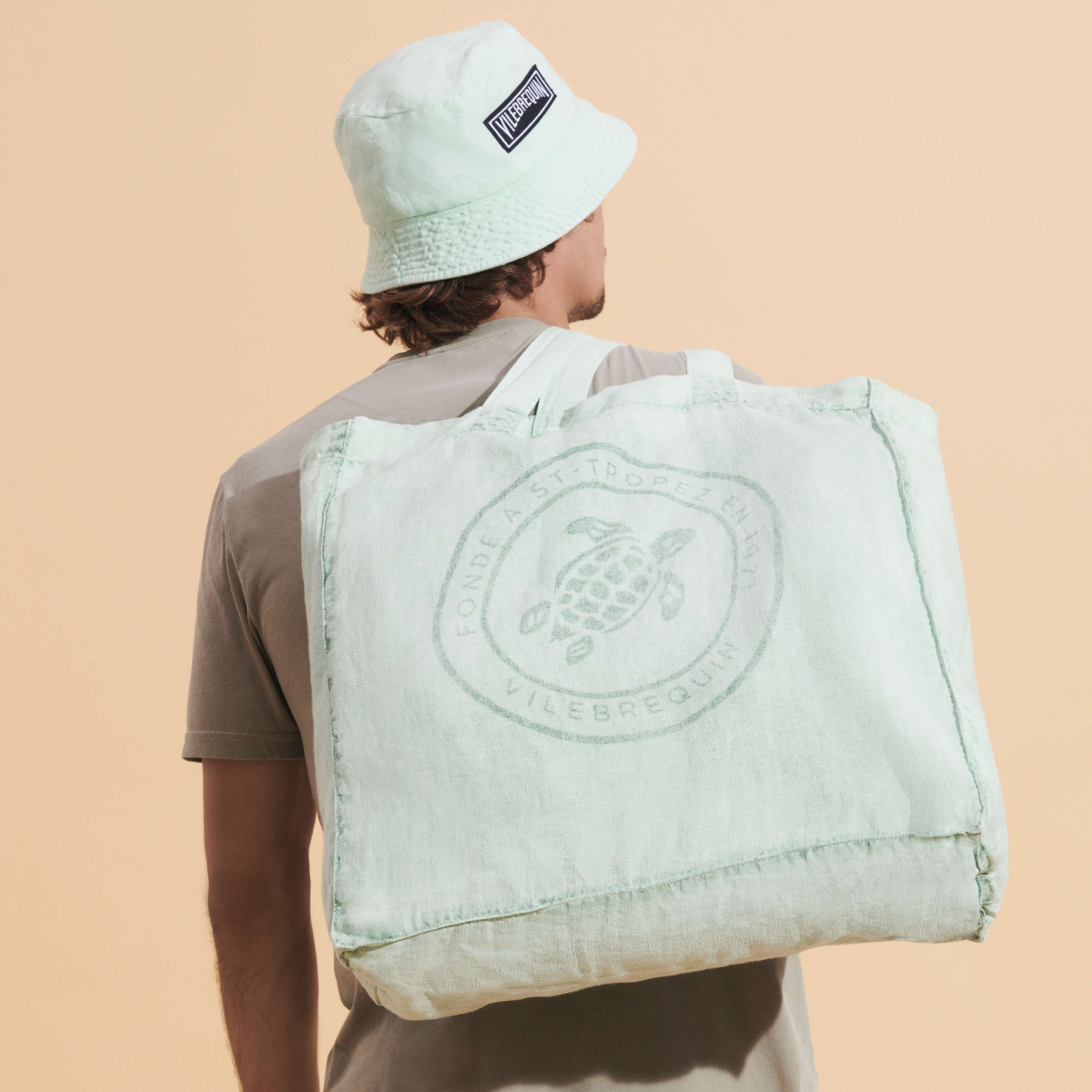 Linen Turtle Unisex Tote Bag Mineral Dye - 4