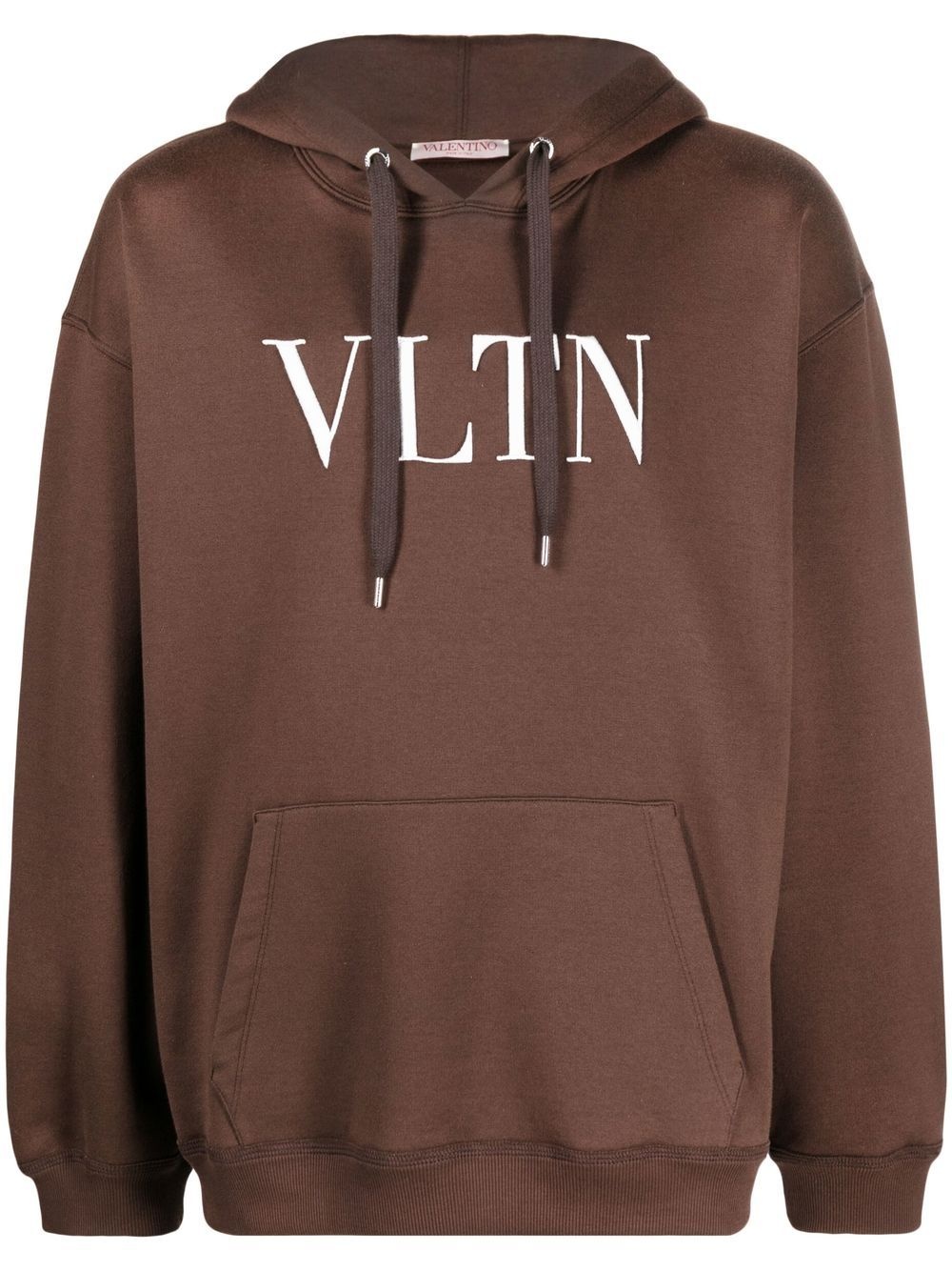 logo-print cotton hoodie - 1