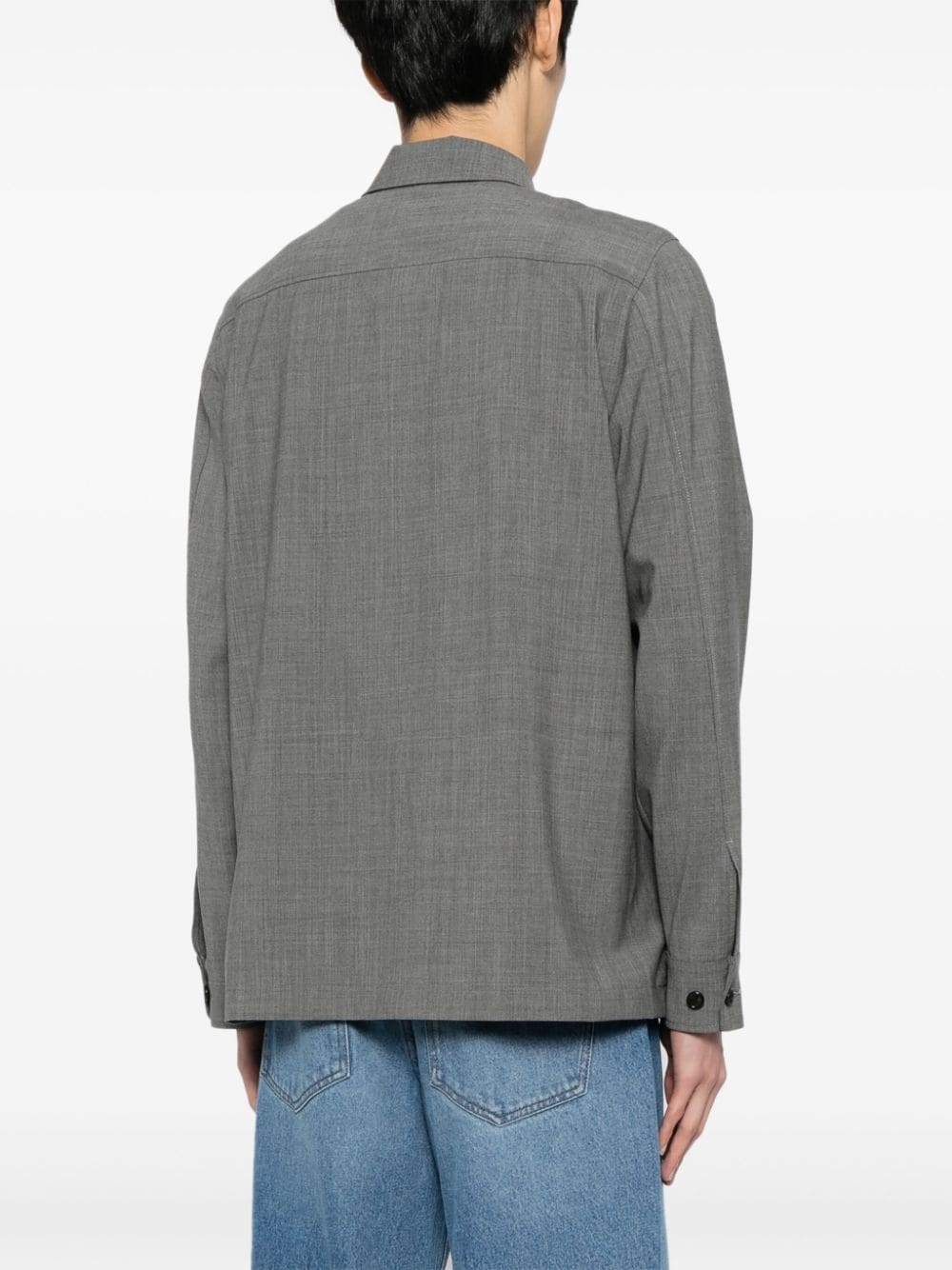 LONG-SLEEVES WOOL SHIRT - 4