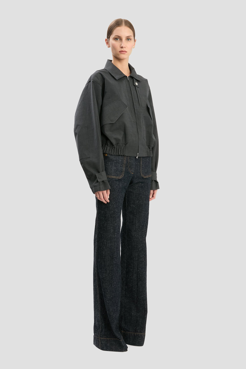 Victoria Beckham X Mackintosh Bomber Jacket In Charcoal 6