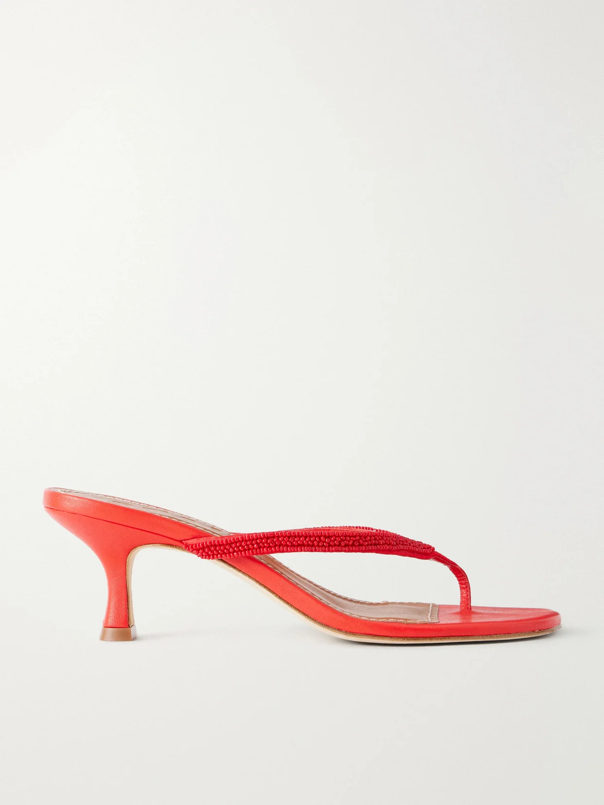 + Da Adolfo Freja Embellished Leather Thong Sandals - 1
