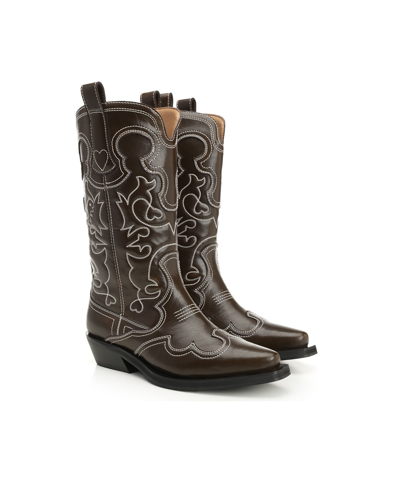 Mid Shaft Embroidered Western Boot Oleatex - 2