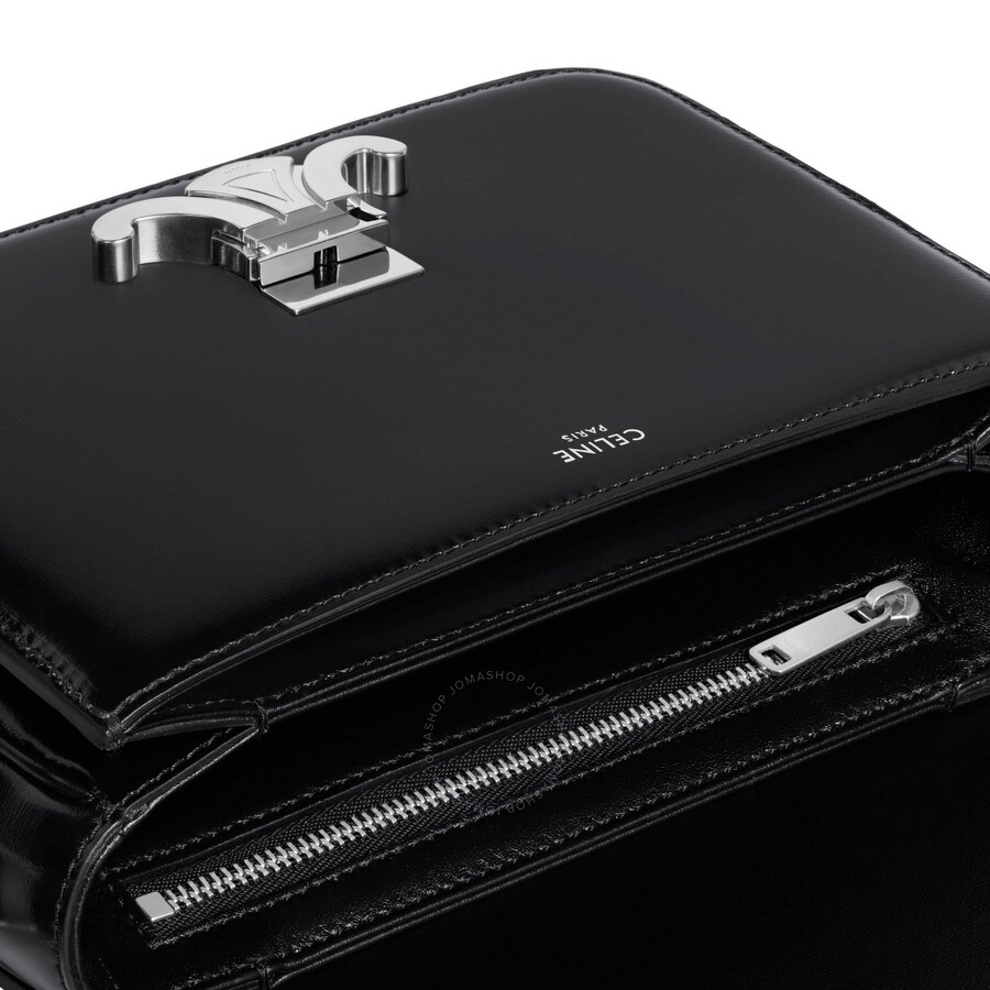 Celine Shiny Calfskin Teen Triomphe Bag In Black - 4