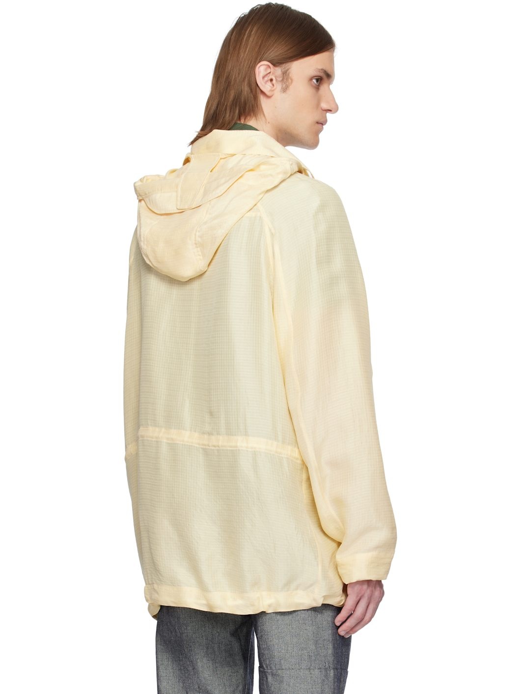 Yellow Explorer Silk Ripstop Long Hoodie Jacket - 3