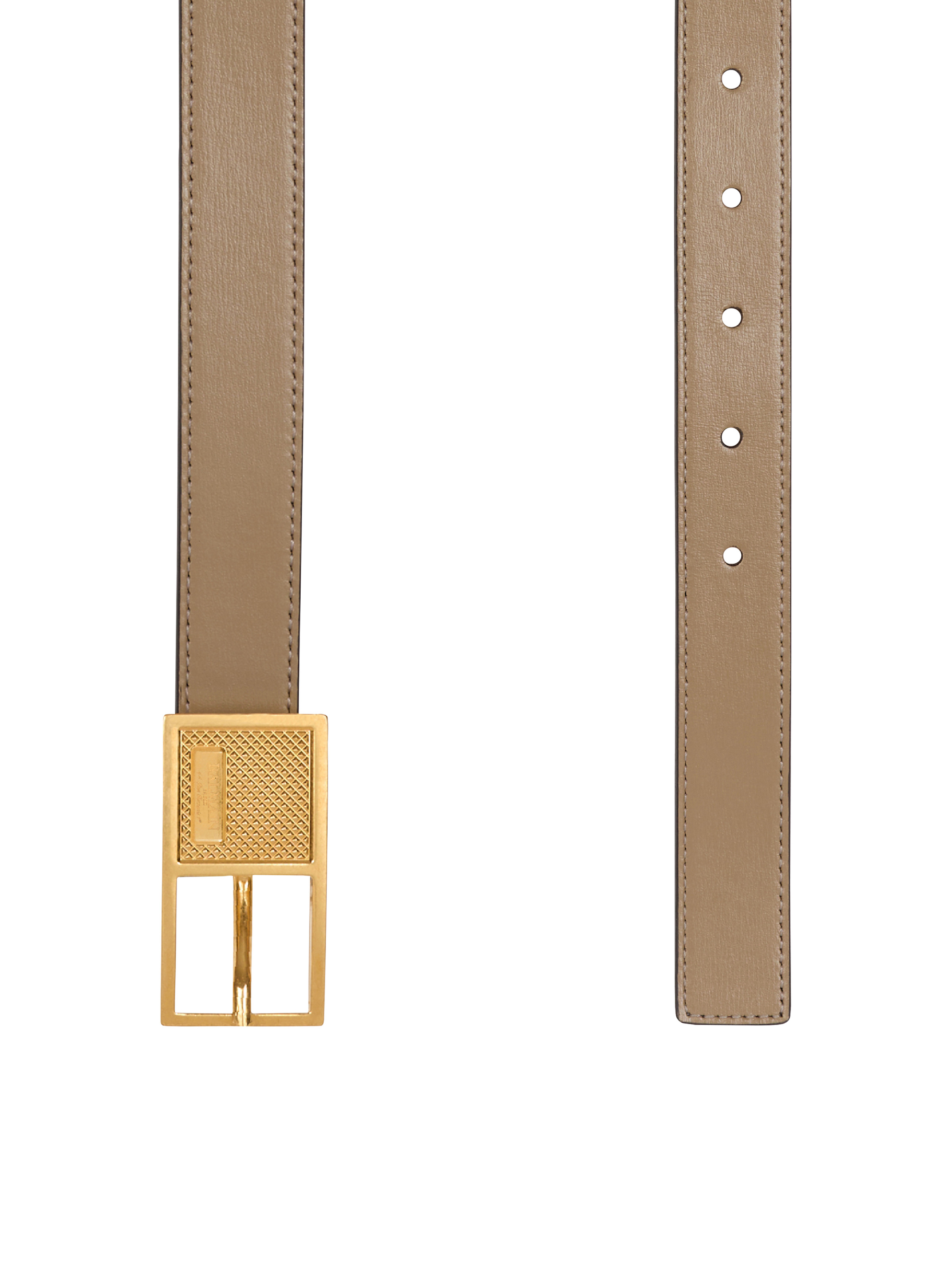 Thin Signature calfskin belt - 4