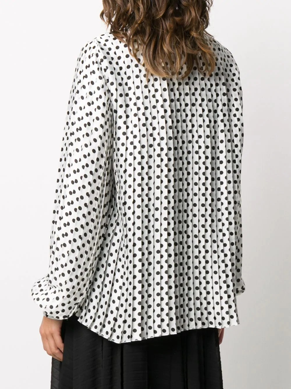 polka-dot pleated shirt - 4