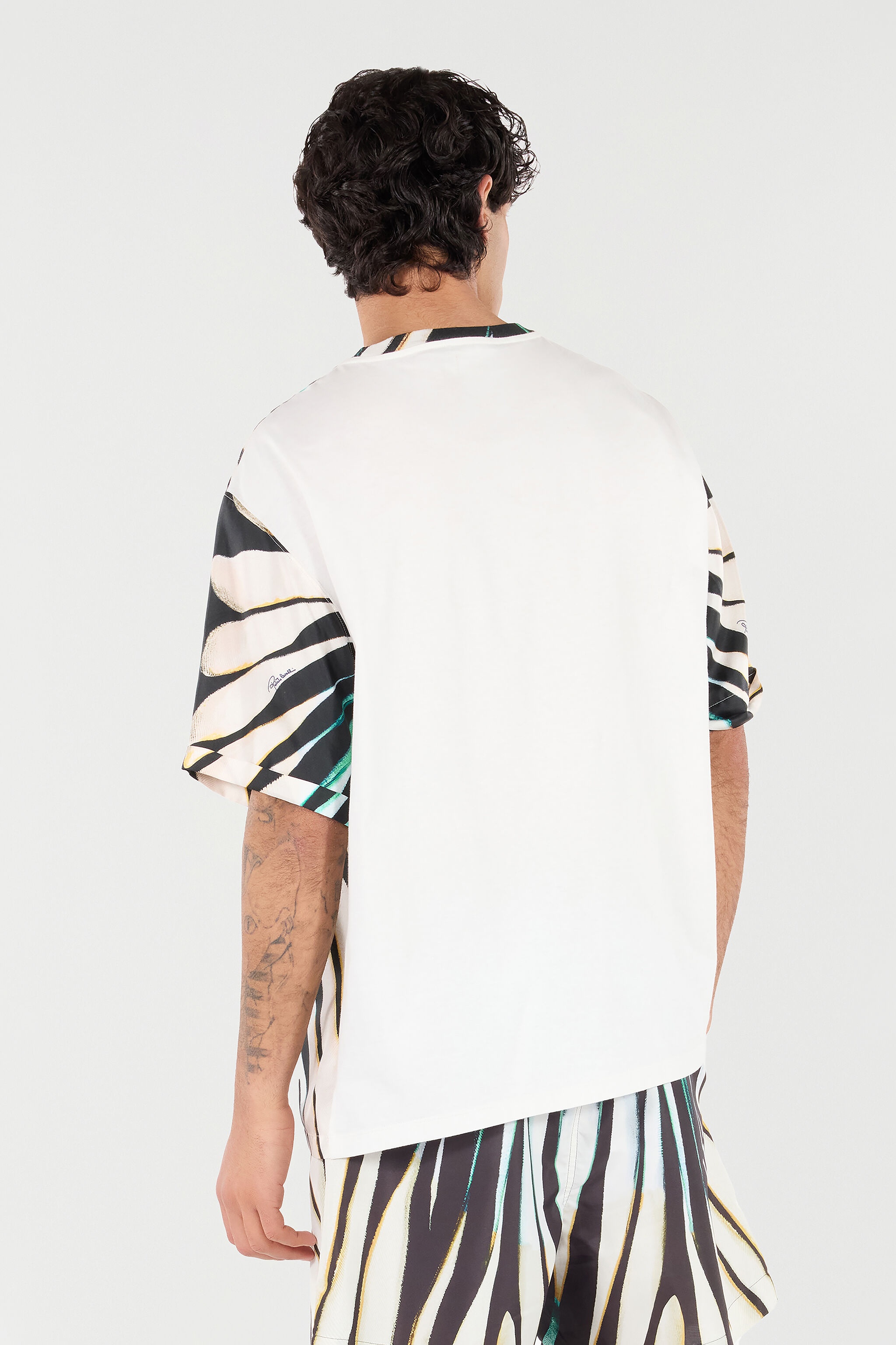 Silk-Blend T-Shirt with Ray of Sea Print - 4