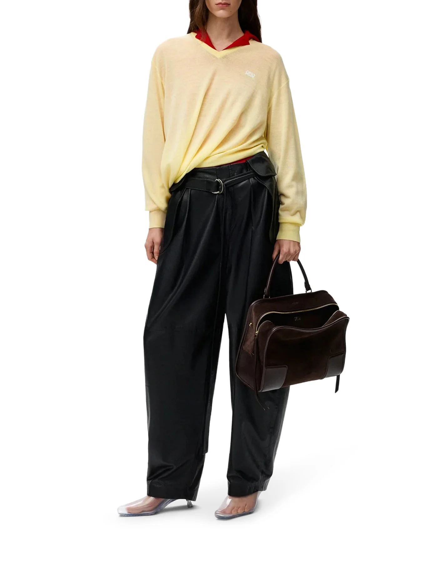 DRAPED MERINO WOOL SWEATER - 1