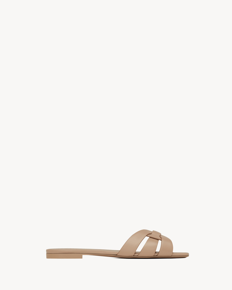 tribute flat mules in smooth leather - 1