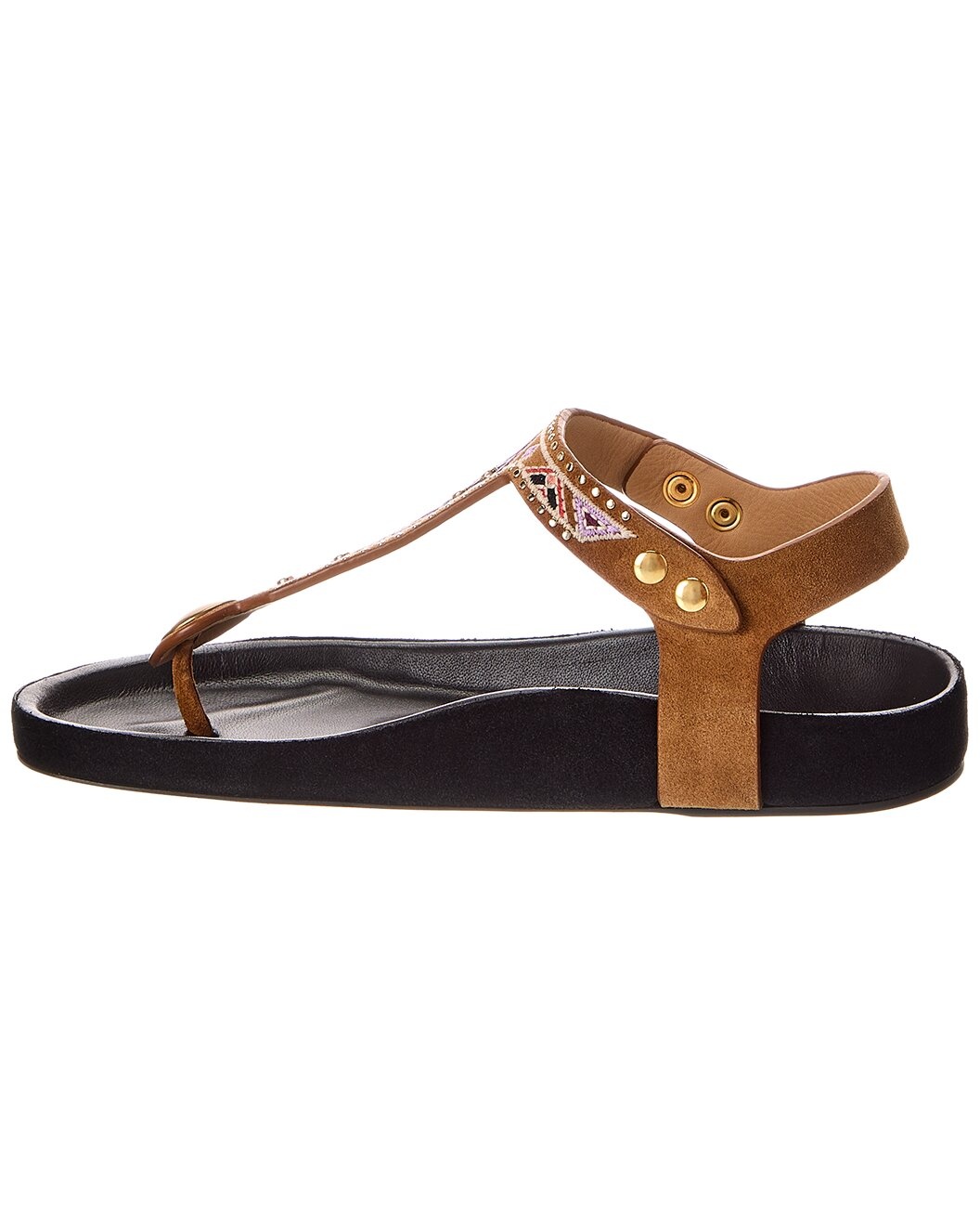 Isabel Marant Enore Embroidered Suede Sandal - 2