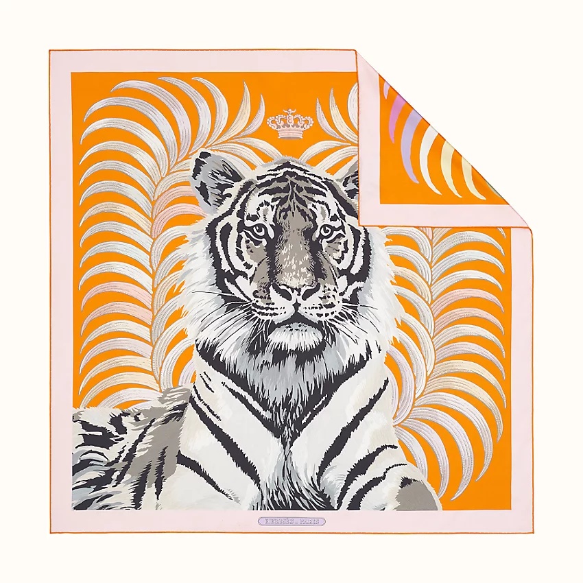 Tigre Royal double face scarf 90 - 1