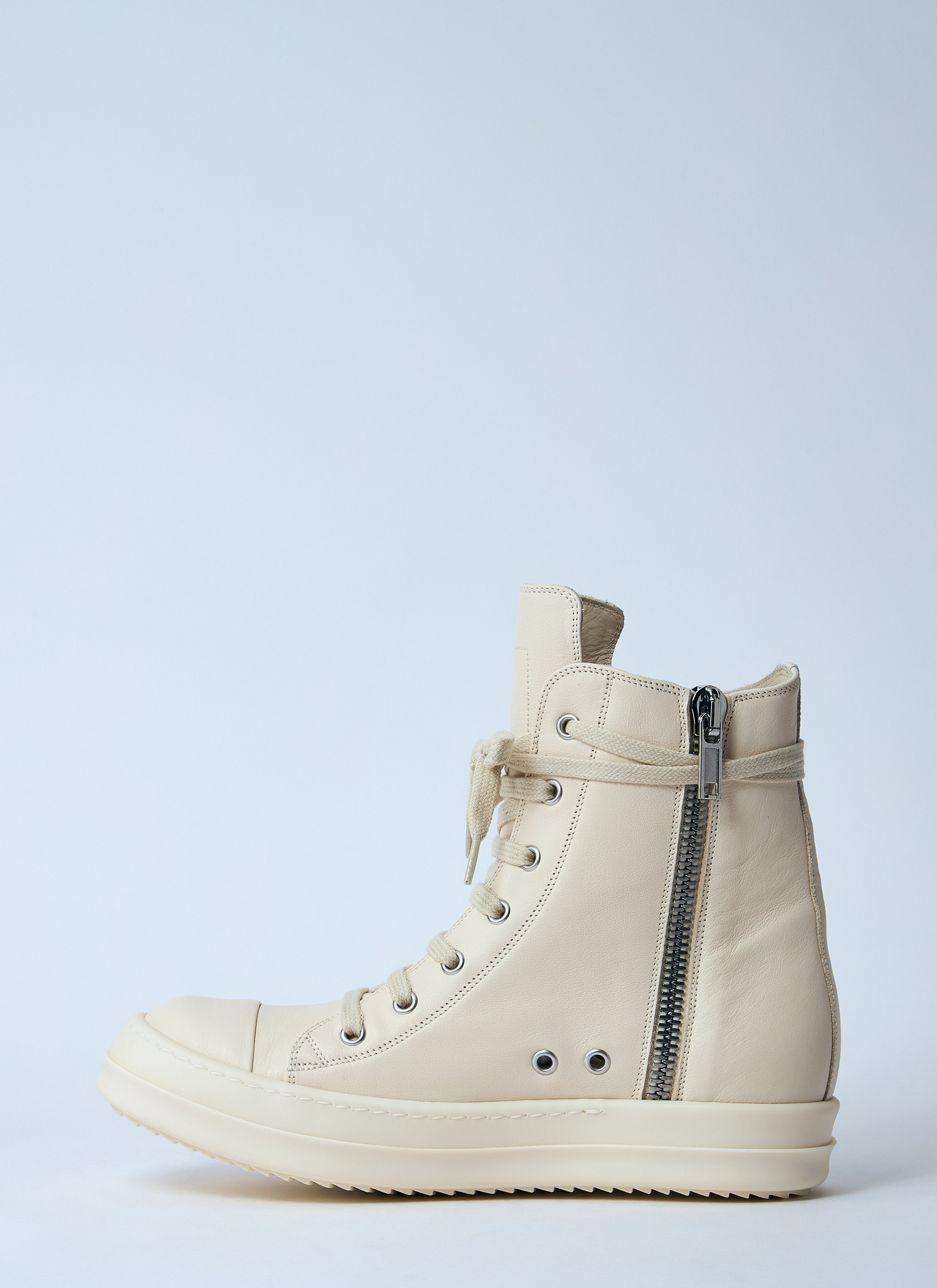 Rick Owens Women High-Top Leather Sneakers - 4
