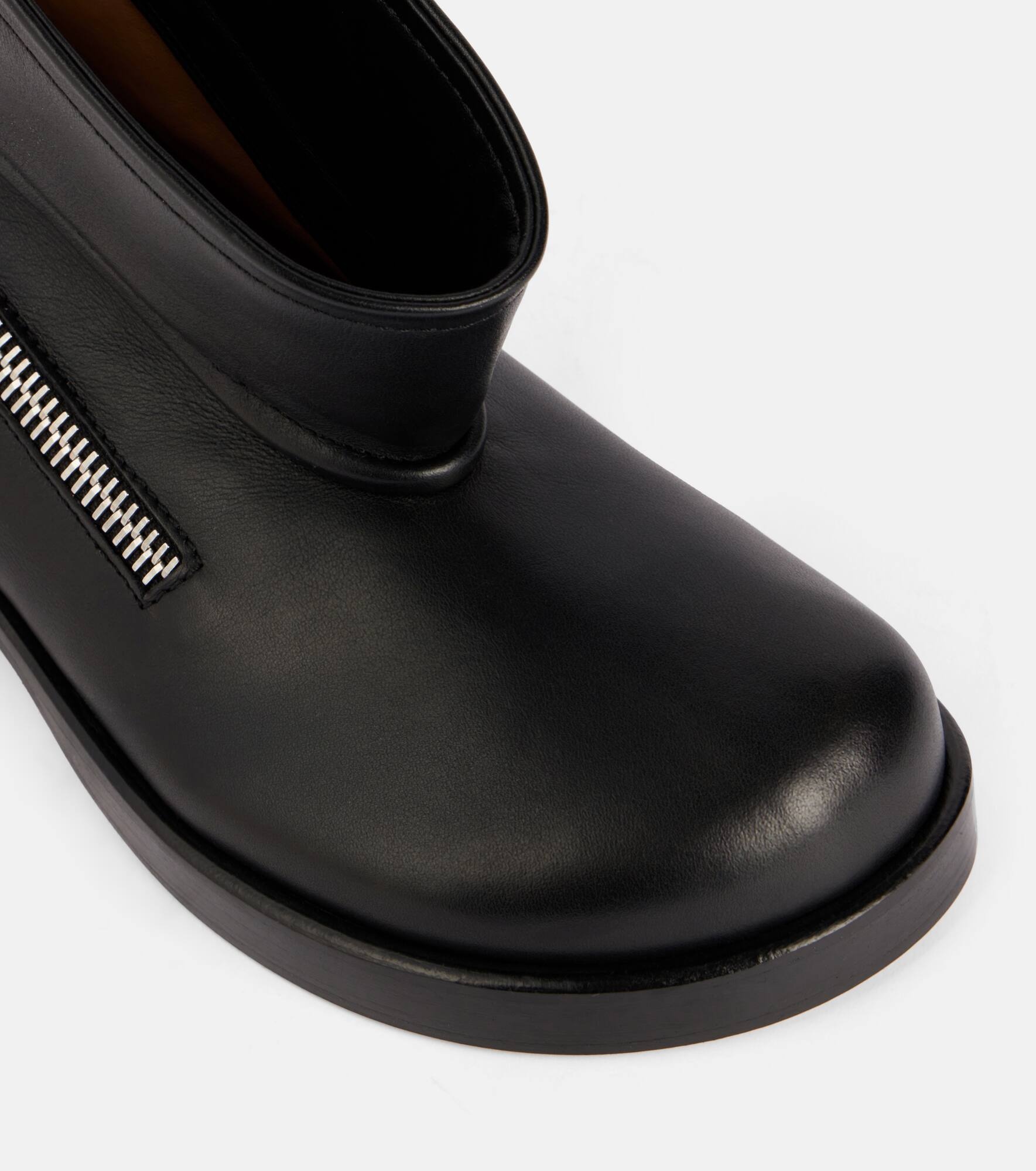 Leather biker boots - 5