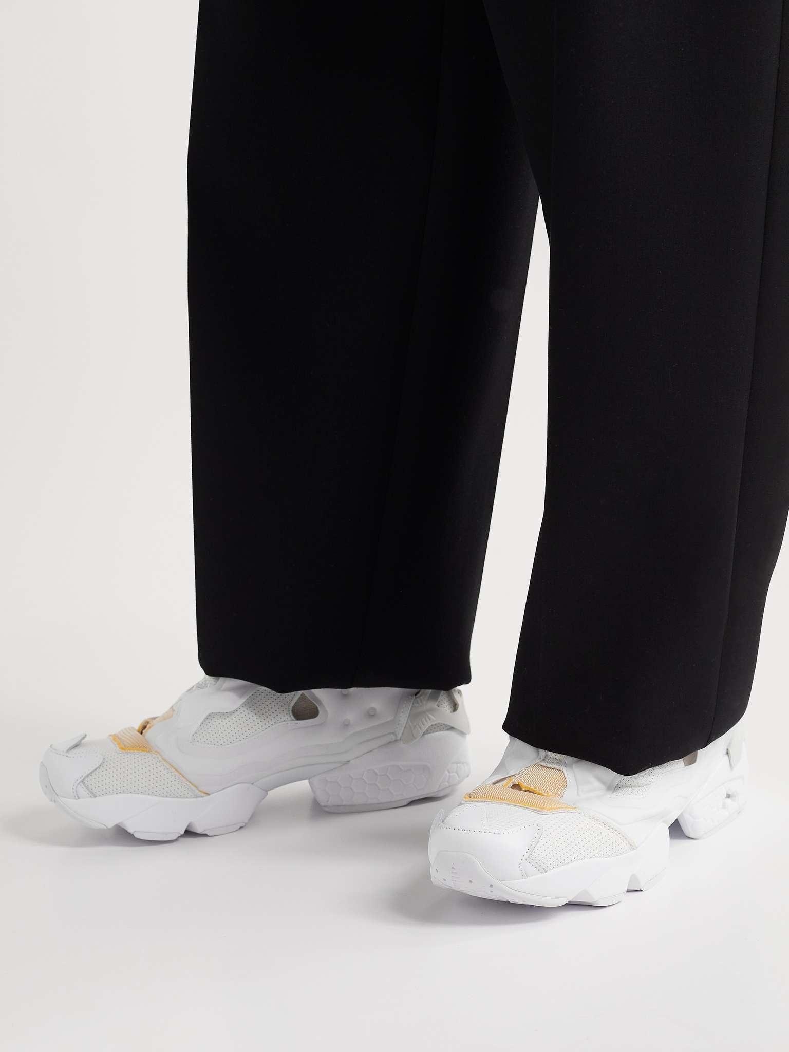 + Maison Margiela Project 0 Memory Of Leather-Trimmed Neoprene and Mesh Sneakers - 3