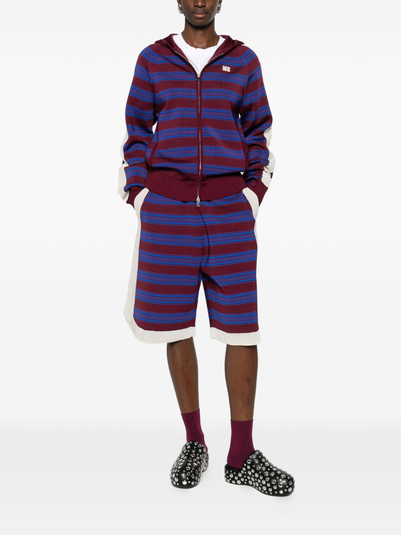 WALES BONNER striped knitted shorts outlook