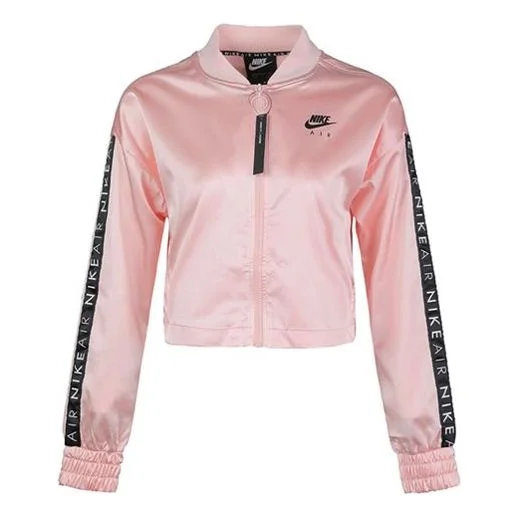 (WMNS) Nike Air Trk JKT Jacket Satin Jacket Pink BV4780-682 - 1