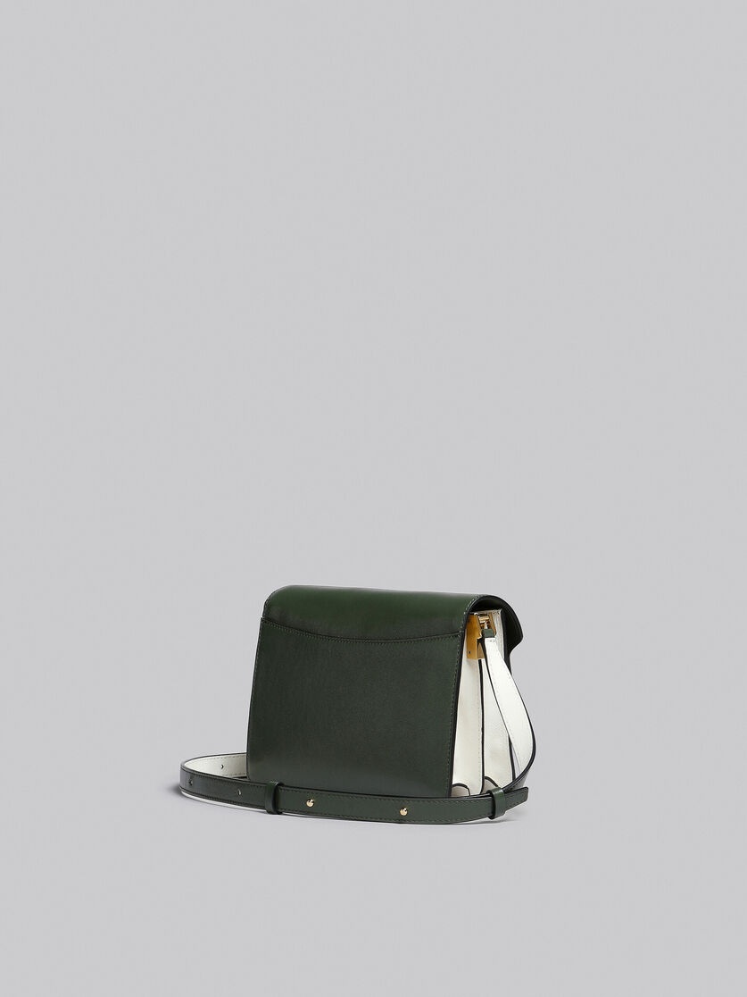 TRUNK SOFT MEDIUM BAG IN GREEN AND WHITE LEATHER - 3