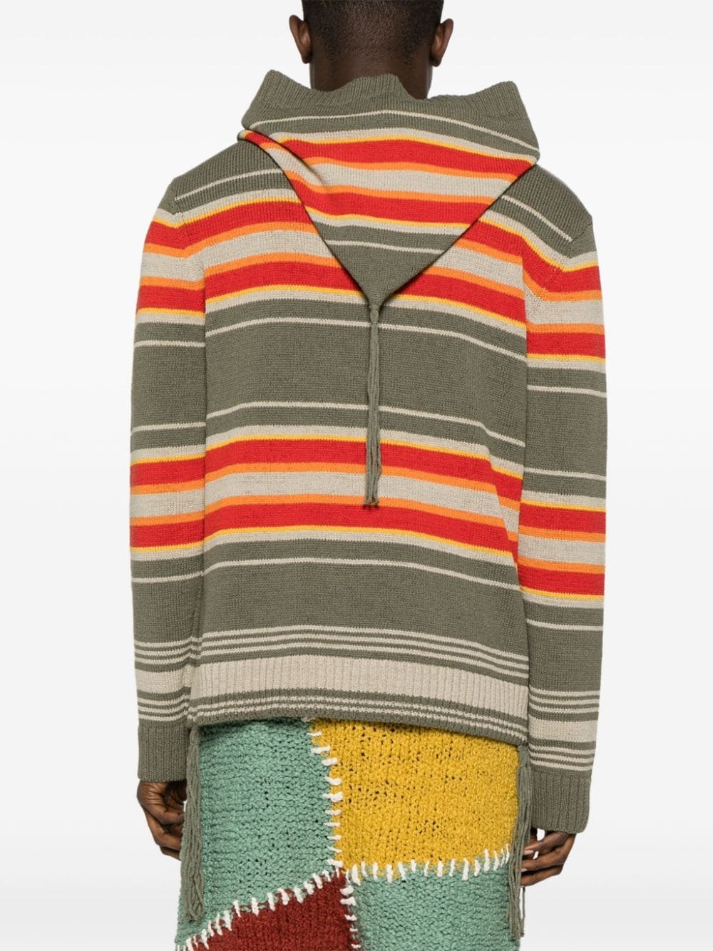 hooded striped jumper - 4