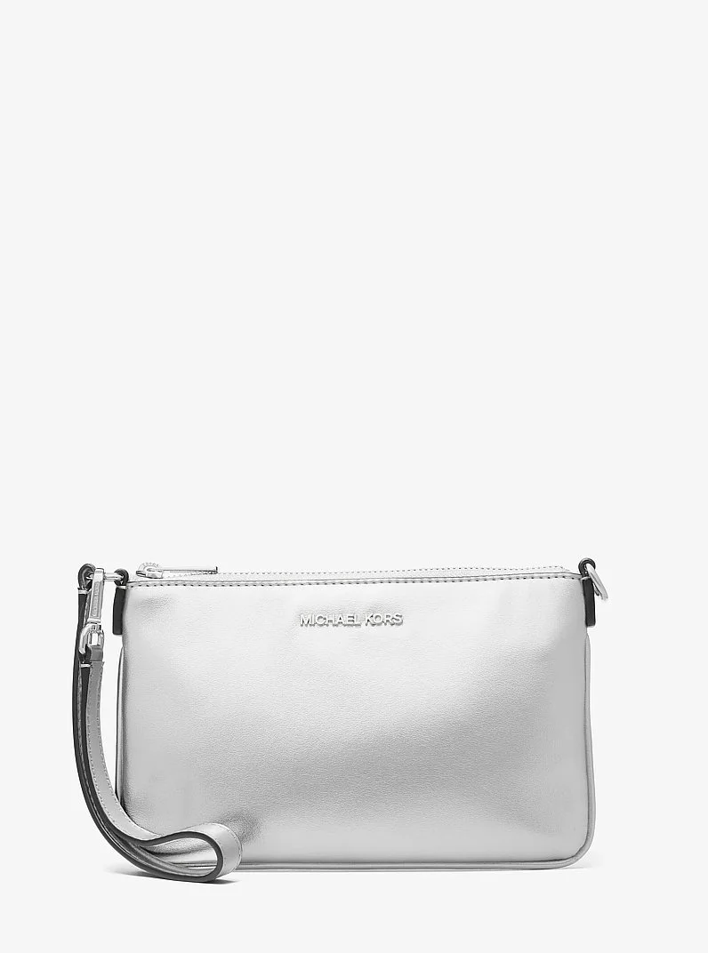 Jet Set Small Metallic Wristlet - 1