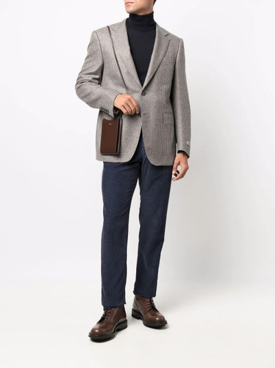 Canali single-breasted houndstooth blazer outlook