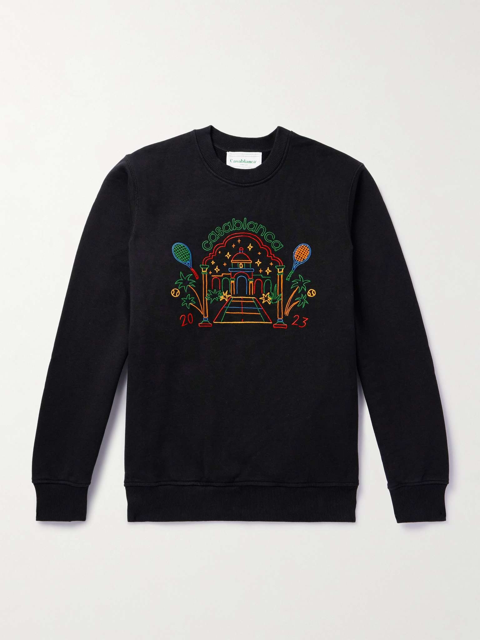 Embroidered Organic Cotton-Jersey Sweatshirt - 1