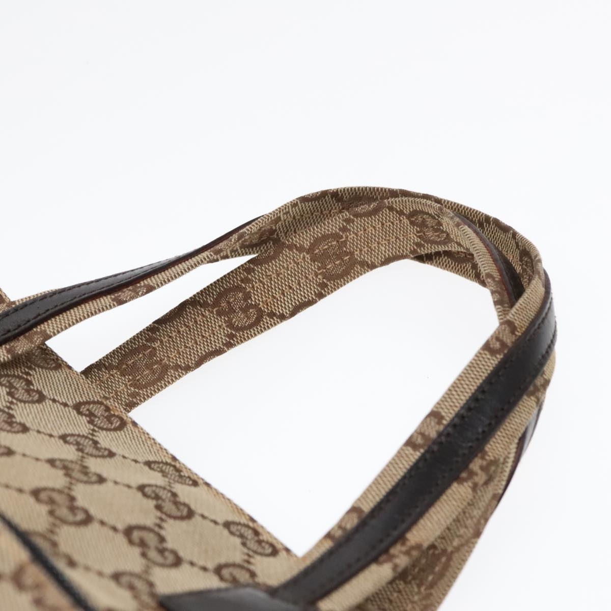 GUCCI GG Canvas Hand Bag Beige Silver 002 002 - 8