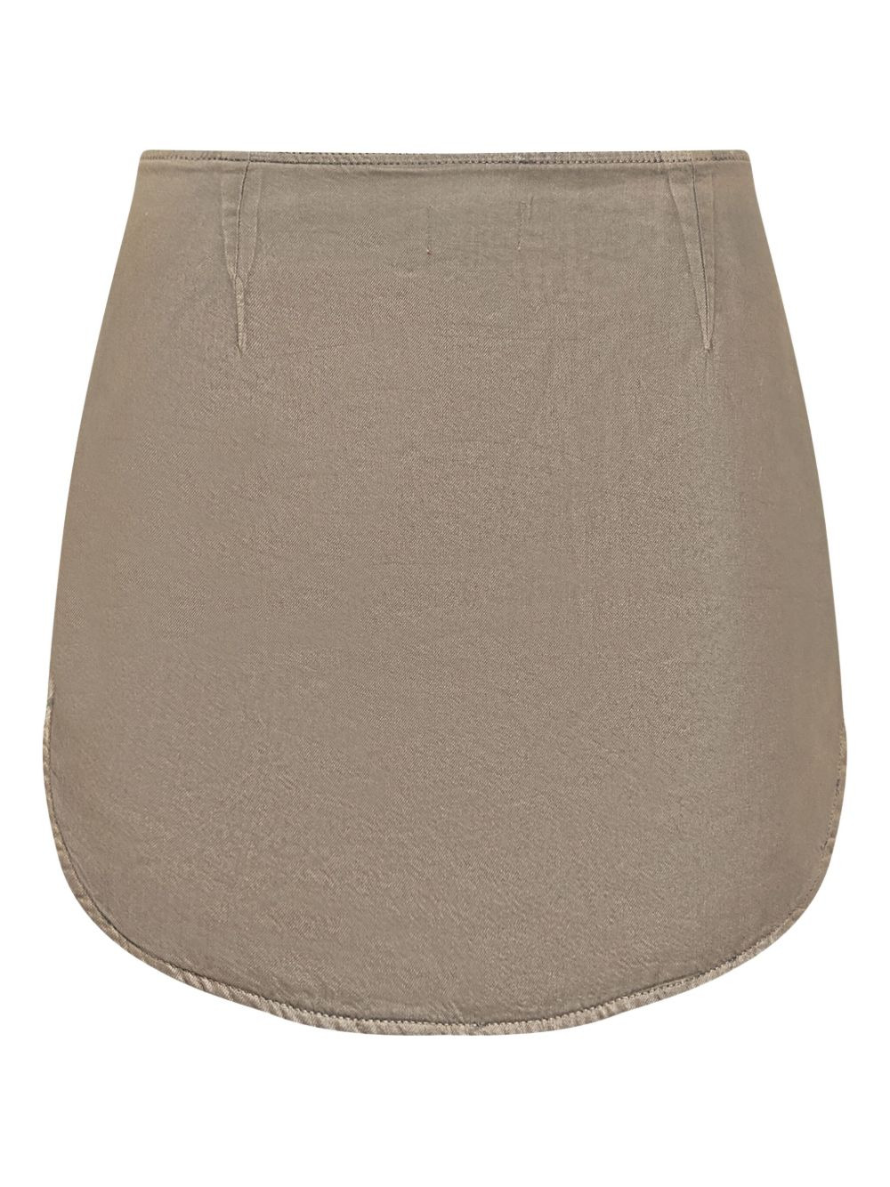 logo-plaque asymmetric skirt - 2