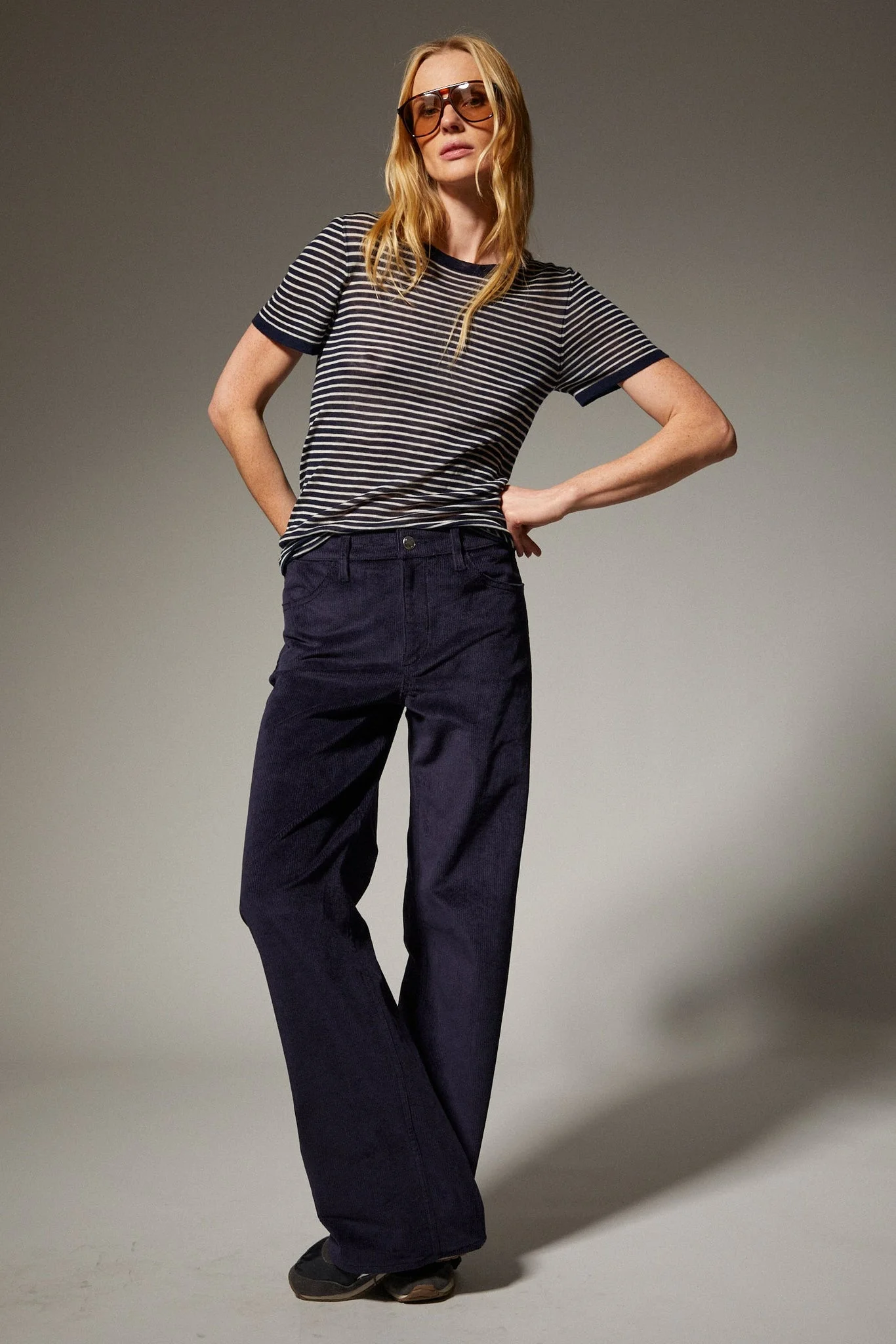 WIDE LEG CORDUROY TROUSERS - 1