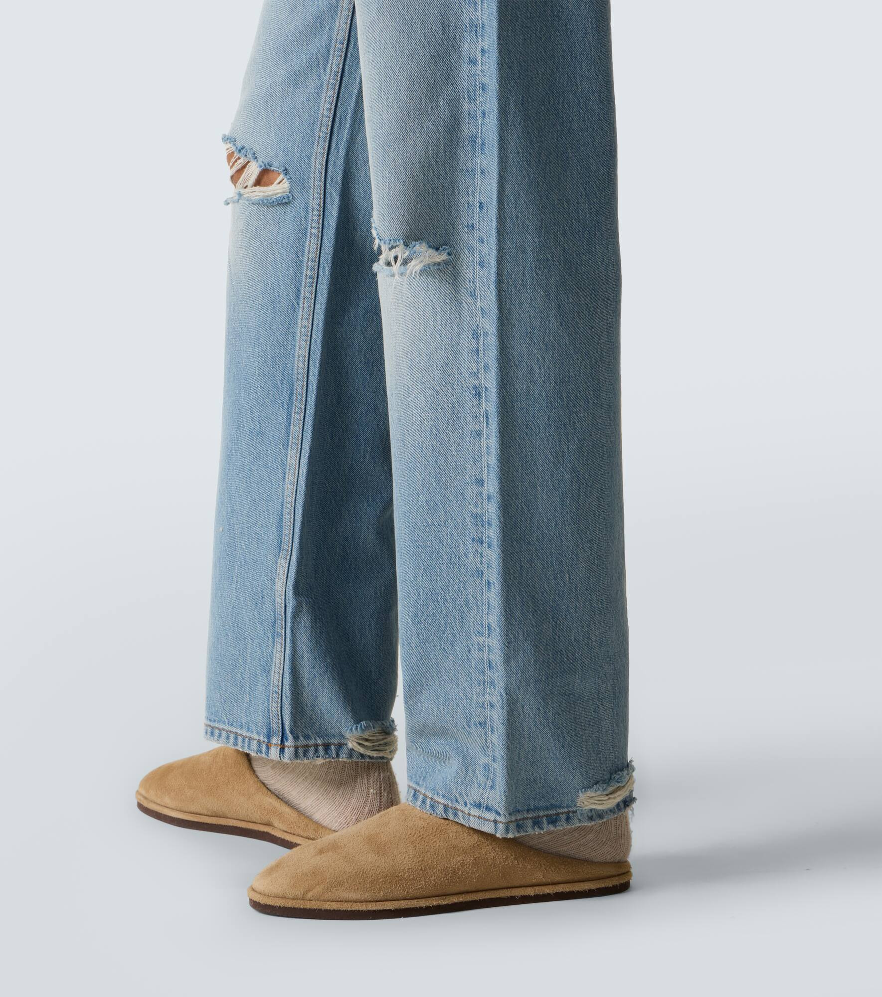 Relaxed Jean distressed straight jeans - 6