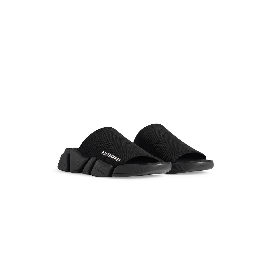 Women's Speed 2.0 Recycled Knit Slide Sandal in Black - 2