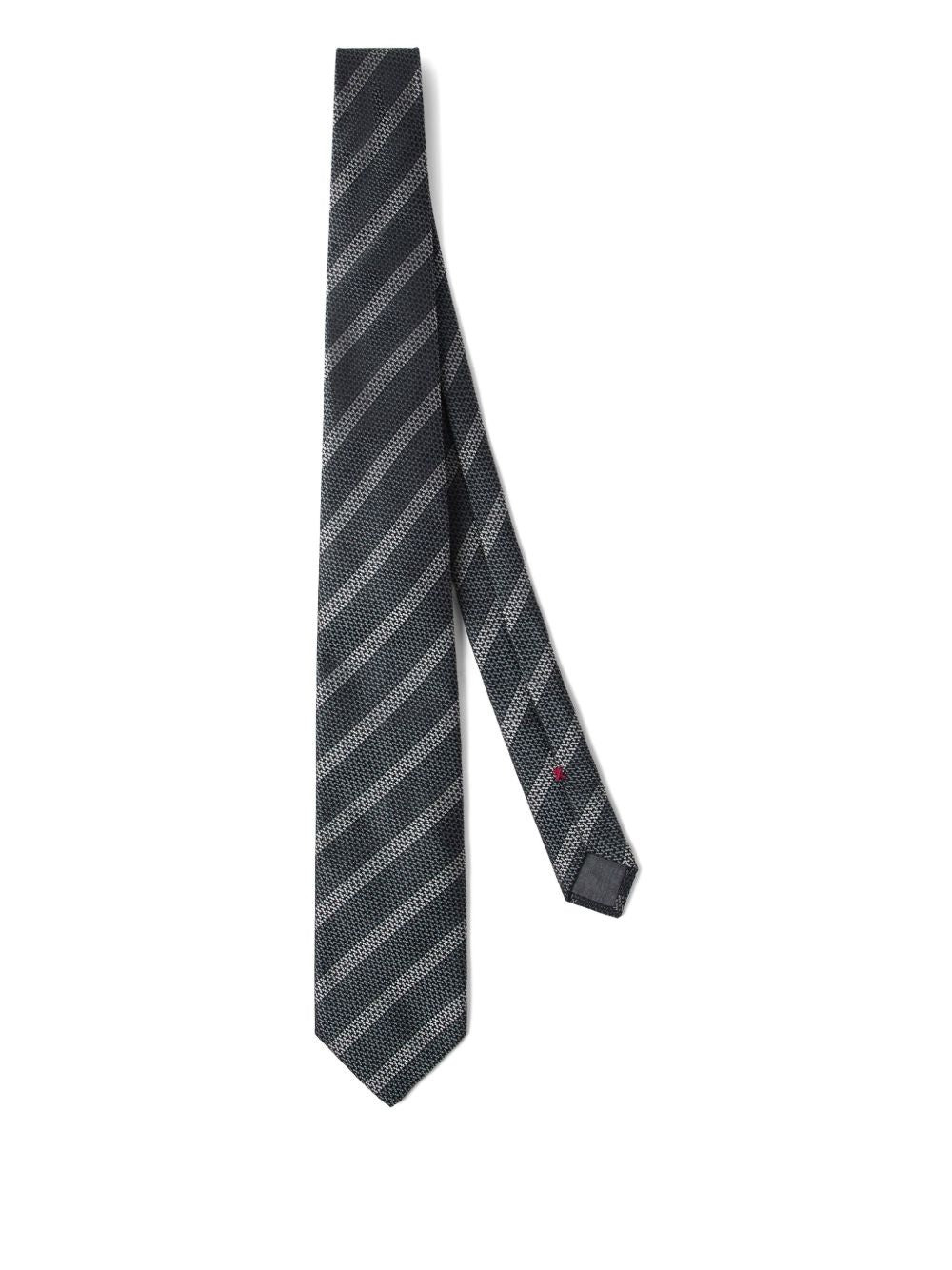 STRIPED SILK TIE - 1