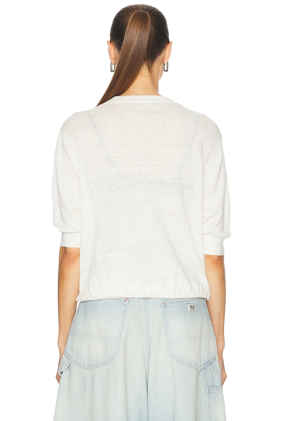 Elbow Sleeve Balloon Cardigan - 3