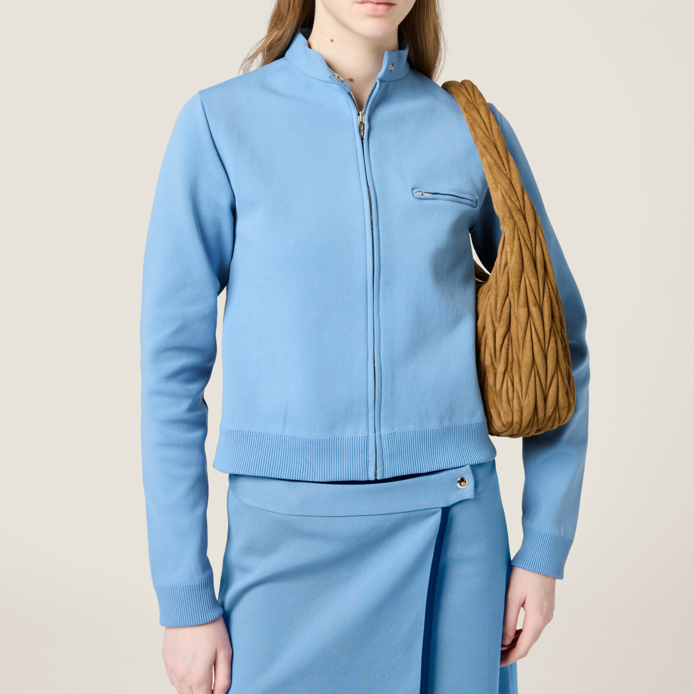Technical yarn zipper cardigan - 5