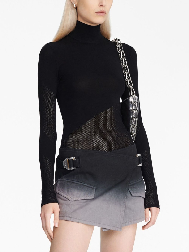 Helix mesh-detail knitted top 4