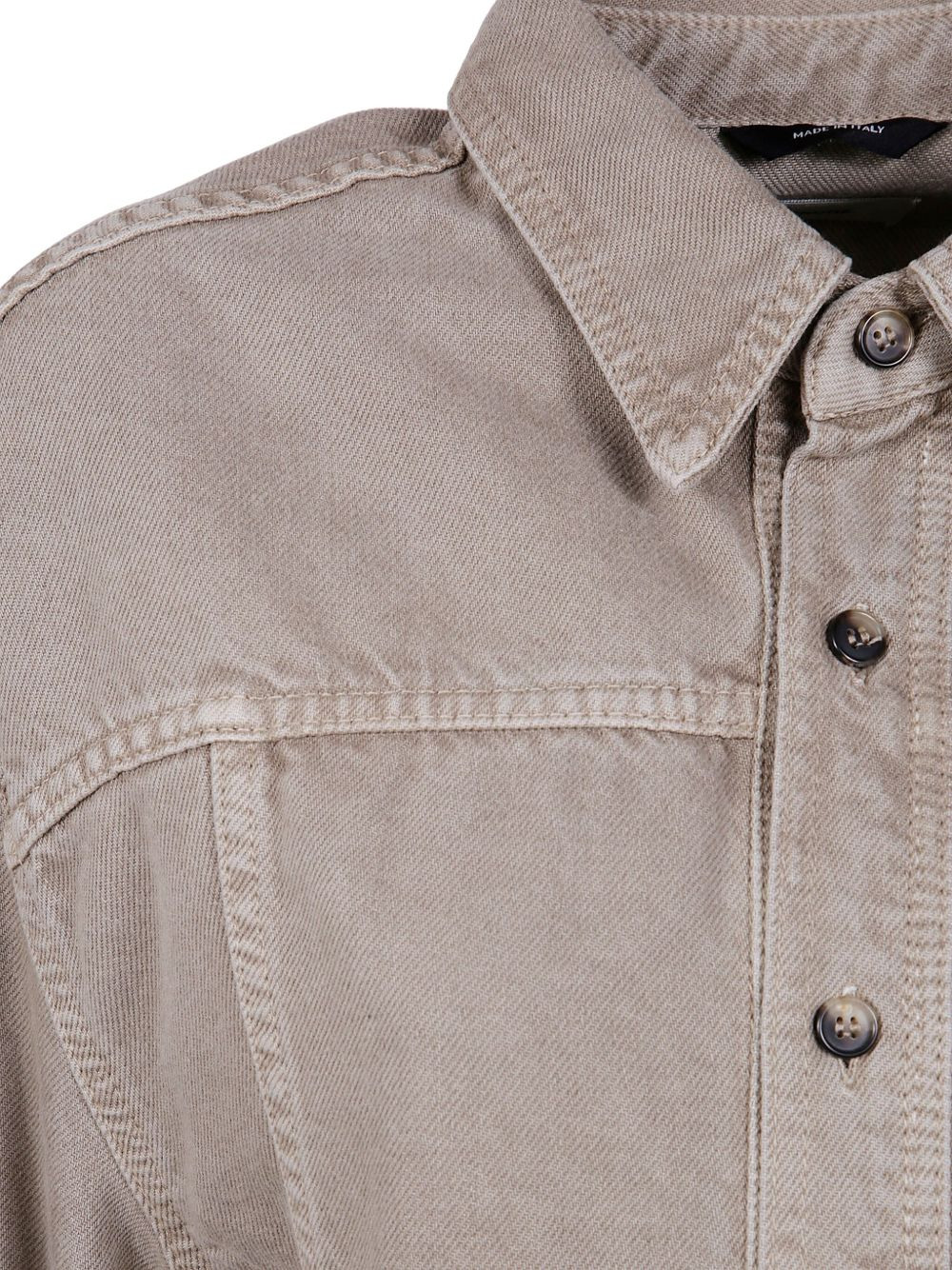 button-detailed cotton shirt - 3