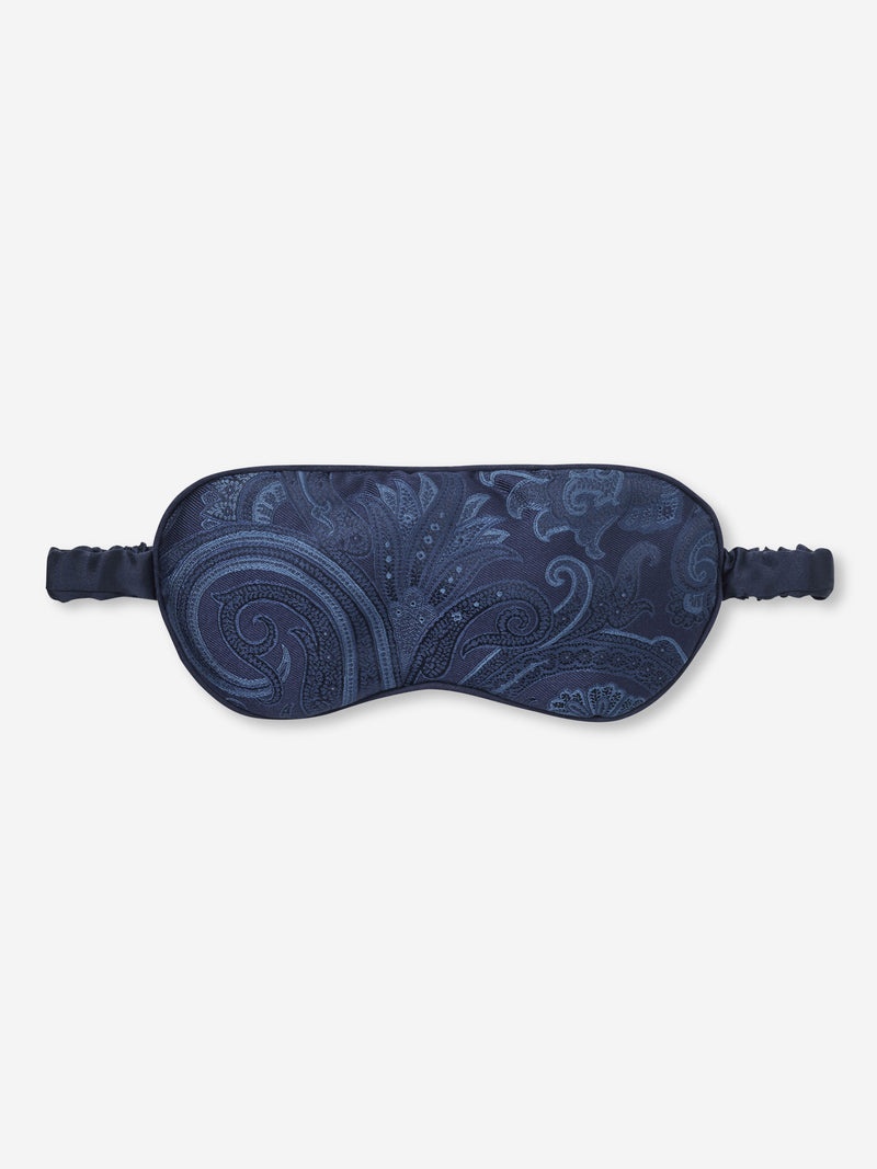 Eye Mask Verona 57 Silk Jacquard Navy - 1