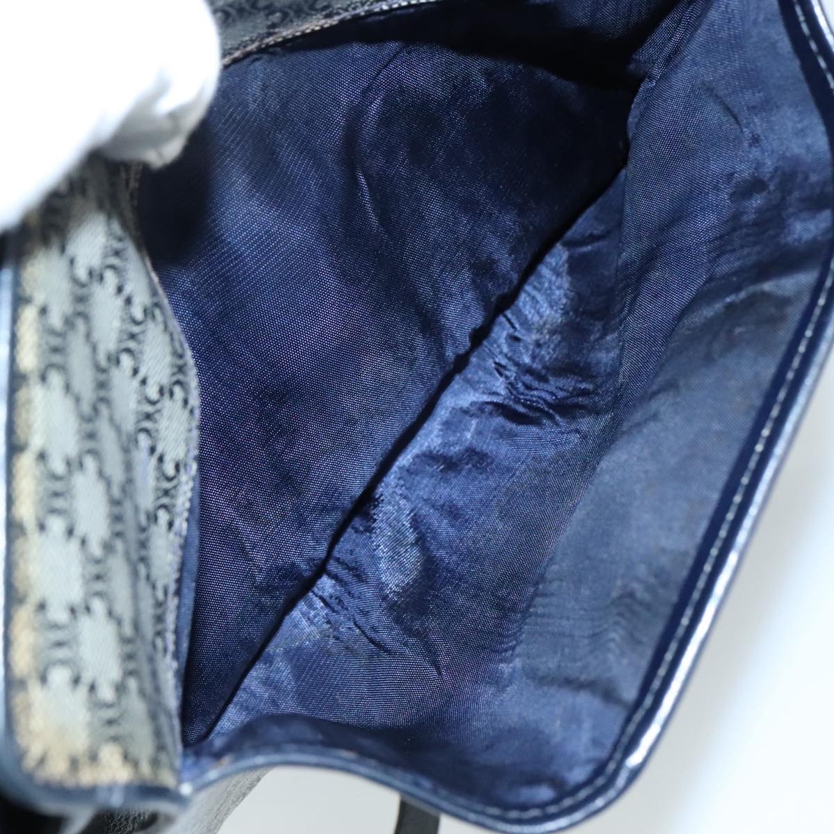 CELINE Macadam Canvas Shoulder Bag Coated Canvas Navy - 12