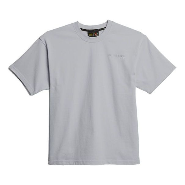 adidas originals x Pharrell Williams Basics Short-sleeved Embroidered Letters Grey GM1959 - 1